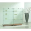 Casa Padrino Luxus Ladenvitrine 157 x 40 cm H. 140 cm mit Glasplatte - Ladeneinrichtung - Boutique Möbel - Made in Italy