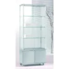 Casa Padrino Luxus Ladenvitrine 73 x 39 cm H. 180 cm mit Unterschrank - Ladeneinrichtung - Boutique Möbel - Made in Italy
