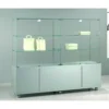 Casa Padrino Luxus Ladenvitrine 117 x 40 cm H. 130 cm mit Glasplatte - Ladeneinrichtung - Boutique Möbel - Made in Italy
