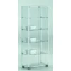 Casa Padrino Luxus Ladenvitrine 71 x 37 cm H. 180 cm mit 4 Glasböden - Ladeneinrichtung - Boutique Möbel - Made in Italy