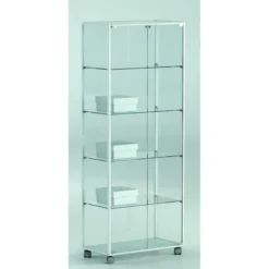 Casa Padrino Luxus Ladenvitrine 71 x 37 cm H. 180 cm mit 4 Glasböden - Ladeneinrichtung - Boutique Möbel - Made in Italy