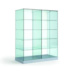 Casa Padrino Luxus Ladenvitrine 142 x 60 cm H. 180 cm - Ladeneinrichtung - Boutique Möbel - Made in Italy