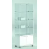 Casa Padrino Luxus Ladenvitrine 91 x 37 cm H. 180 cm mit Unterschrank mit 3 Glasböden - Ladeneinrichtung - Boutique Möbel - Made in Italy