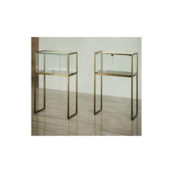 Casa Padrino Luxus Ladenvitrine 95 x 45 cm H. 150 cm mit LED - Ladeneinrichtung - Boutique Möbel - Made in Italy