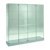 Casa Padrino Luxus Ladenvitrine 142 x 46 cm H. 180 cm mit Glasplatte - Ladeneinrichtung - Boutique Möbel - Made in Italy