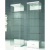 Casa Padrino Luxus Ladenvitrine 60 x 40 cm H. 210 cm mit 2 LED-Spots - Ladeneinrichtung - Boutique Möbel - Made in Italy