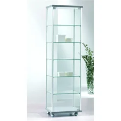 Casa Padrino Luxus Ladenvitrine 53 x 39 cm H. 180 cm - Ladeneinrichtung - Boutique Möbel - Made in Italy