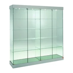 Casa Padrino Luxus Ladenvitrine 142 x 46 cm H. 188 cm mit LED - Ladeneinrichtung - Boutique Möbel - Made in Italy