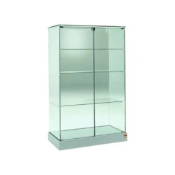 Casa Padrino Luxus Ladenvitrine 93 x 46 cm H. 140 cm mit Glasplatte mit 3 Glasböden - Ladeneinrichtung - Boutique Möbel - Made in Italy
