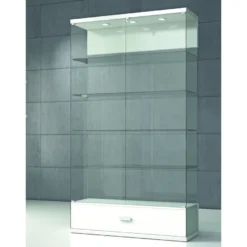 Casa Padrino Luxus Ladenvitrine 120 x 40 cm H. 210 cm mit 3 LED-Spots - Ladeneinrichtung - Boutique Möbel - Made in Italy
