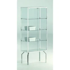 Casa Padrino Luxus Ladenvitrine 71 x 37 cm H. 170 cm mit 3 Glasböden - Ladeneinrichtung - Boutique Möbel - Made in Italy