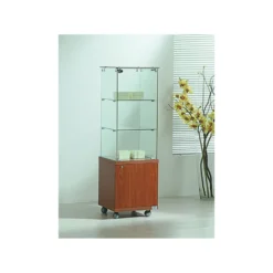 Casa Padrino Luxus Ladenvitrine 40 x 40 cm H. 130 cm mit Glasplatte - Ladeneinrichtung - Boutique Möbel - Made in Italy