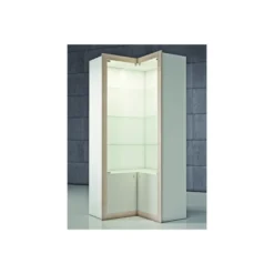 Casa Padrino Luxus Ladenvitrine 100 x 100 cm H. 210 cm mit LED - Ladeneinrichtung - Boutique Möbel - Made in Italy
