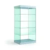 Casa Padrino Luxus Ladenvitrine 93 x 60 cm H. 188 cm mit 4 LED-Spots - Ladeneinrichtung - Boutique Möbel - Made in Italy
