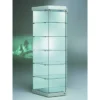 Casa Padrino Luxus Ladenvitrine 93 x 44 cm H. 200 cm mit 2 LED-Spots - Ladeneinrichtung - Boutique Möbel - Made in Italy