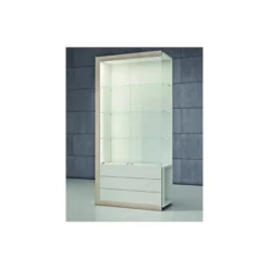 Casa Padrino Luxus Ladenvitrine 98 x 42 cm H. 210 cm mit LED - Ladeneinrichtung - Boutique Möbel - Made in Italy