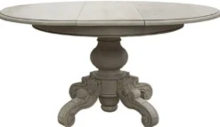 Casa Padrino Luxus Landhausstil Esstisch Ausziehbar Grau Ø 120-160 cm