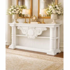 Casa Padrino Luxus Landhausstil Konsole Weiß 170 cm - Landhausstil Möbel
