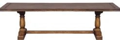 Casa Padrino Luxus Landhausstil Esstisch Braun 275 x 116 x H. 77 cm - Rustikaler Massivholz Küchentisch - Rustikale Landhausstil Massivholz Esszimmer Möbel