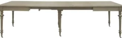 Casa Padrino Luxus Landhausstil Esstisch Grau 170-470 x 120 x H. 77 cm - Handgefertigter ausziehbarer Massivholz Küchentisch - Edle Landhausstil Massivholz Esszimmer Möbel