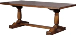 Casa Padrino Luxus Landhausstil Esstisch Braun 210 x 102 x H. 77 cm - Rustikaler Massivholz Küchentisch - Rustikale Landhausstil Massivholz Esszimmer Möbel