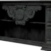 Casa Padrino Luxus Landhausstil Konsole Schwarz 170 x 40 x H. 100 cm - Handgefertigter Massivholz Konsolentisch - Edle Landhausstil Massivholz Möbel