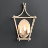 Casa Padrino Luxus Laterne Elfenbein B. 40 x T. 20 x H. 64 cm - Handgefertigte Laterne aus Schmiedeeisen - Luxus Kollektion - Edel & Prunkvoll