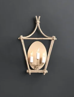 Casa Padrino Luxus Laterne Elfenbein B. 40 x T. 20 x H. 64 cm - Handgefertigte Laterne aus Schmiedeeisen - Luxus Kollektion - Edel & Prunkvoll