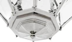 Casa Padrino Luxus Laterne - Luxus Nickel Hängeleuchte, Durchmesser 60 x H 85 cm