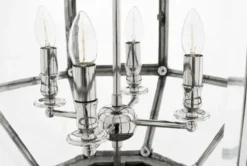 Casa Padrino Luxus Laterne - Luxus Nickel Hängeleuchte, Durchmesser 60 x H 85 cm