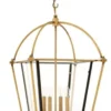 Casa Padrino Luxus Laterne - Luxus Hängeleuchte aus Messing in Messing & Bronze 68 x 68 x H 75 cm