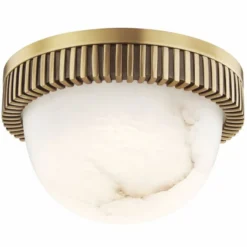 Casa Padrino Luxus LED Deckenleuchte Antik Messing Ø 13 cm - Luxus LED Leuchten