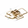 Casa Padrino Luxus LED Deckenleuchte Gold 69 cm - Luxus LED Leuchten