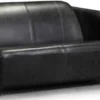 Casa Padrino Luxus Leder 3er Sofa Vintage Schwarz / Dunkelbraun 182 x 83 x H. 70 cm - Echtleder Wohnzimmer Sofa - Wohnzimmer Möbel - Luxus Kollektion