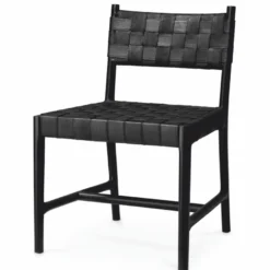 Casa Padrino Luxus Leder Esszimmer Stuhl Schwarz H. 85 cm - Esszimmer Möbel