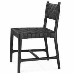 Casa Padrino Luxus Leder Esszimmer Stuhl Schwarz H. 85 cm - Esszimmer Möbel