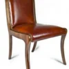 Casa Padrino Luxus Leder Esszimmer Stuhl 8er Set Braun 50 x 47 x H. 95 cm - Echtleder Küchenstühle - Echtleder Möbel - Luxus Möbel