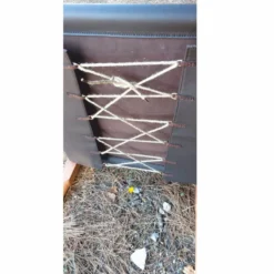 Casa Padrino Luxus Leder Regisseur Stuhl mit Armlehnen Schwarz / Naturfarben - Echtleder Möbel