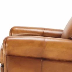Casa Padrino Luxus Leder Sessel Braun / Schwarz - Luxus Echtleder Möbel