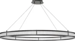 Casa Padrino Luxus LED Kronleuchter Bronzefarben / Weiß Ø 139 cm - Moderner runder Kronleuchter - Wohnzimmer Kronleuchter - Hotel Kronleuchter
