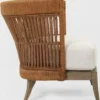 Casa Padrino Luxus Lounge Sessel Braun / Hellgrau 88 x 74 x H. 75 cm - Massivholz Wohnzimmer Sessel - Wohnzimmer Möbel - Luxus Möbel
