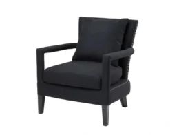 Casa Padrino Luxus Lounge Sessel im Barockstil Schwarz - 70 x 70 x 81 cm
