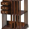 Casa Padrino Luxus Mahagoni Bücherschrank Braun 49 x 49 x H. 80 cm - Luxus Kollektion