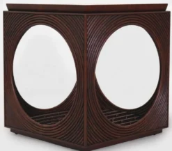Casa Padrino Luxus Mahagoni Beistelltisch in Würfelform Dunkelbraun 50 x 50 x H. 55 cm - Wohnzimmer Möbel - Luxus Qualität