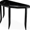 Casa Padrino Luxus Mahagoni Konsole mit Marmorplatte Schwarz 128 cm - Luxus Möbel