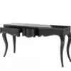Casa Padrino Luxus Mahagoni Konsole im Barock Stil, Piano Schwarz und Nickel, 163 x 46,5 x H. 83 cm