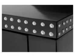 Casa Padrino Luxus Mahagoni Konsole im Barock Stil, Piano Schwarz und Nickel, 163 x 46,5 x H. 83 cm