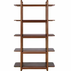 Casa Padrino Luxus Mahagoni Regalschrank Braun 120 x H. 210 cm - Luxus Möbel