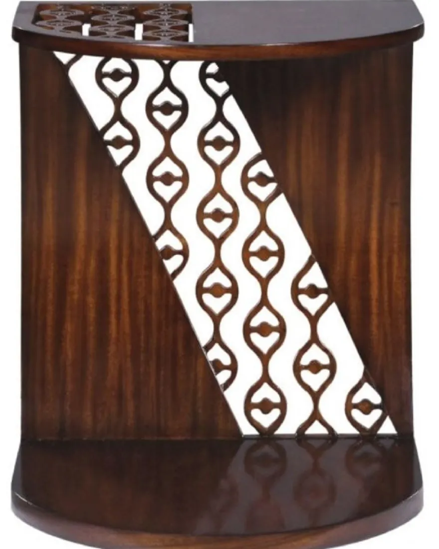 Casa Padrino Luxus Mahagoni Snack Tisch / Beistelltisch Dunkelbraun 42 x 43 x H. 55 cm - Luxus Möbel