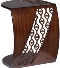 Casa Padrino Luxus Mahagoni Snack Tisch / Beistelltisch Dunkelbraun 42 x 43 x H. 55 cm - Luxus Möbel